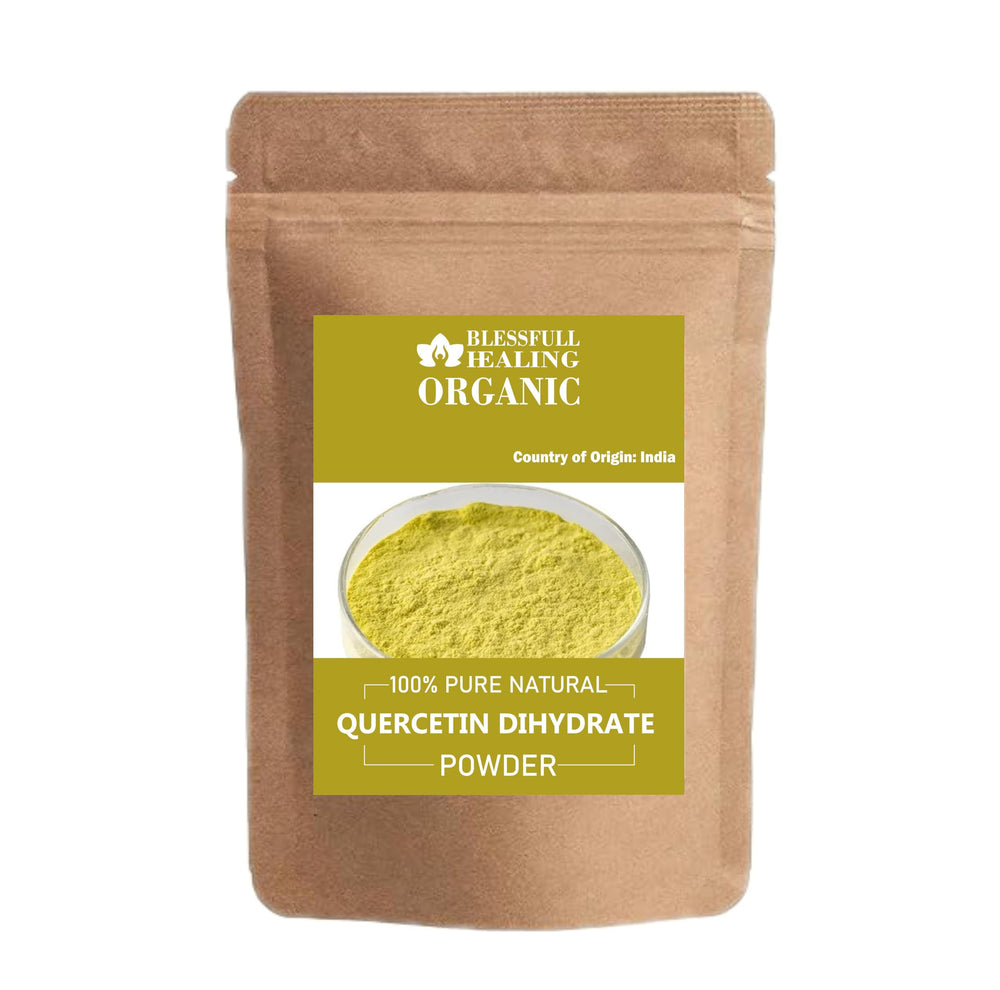 Blessfull Healing quercetin dihydrate powder front view supports daily wellness.