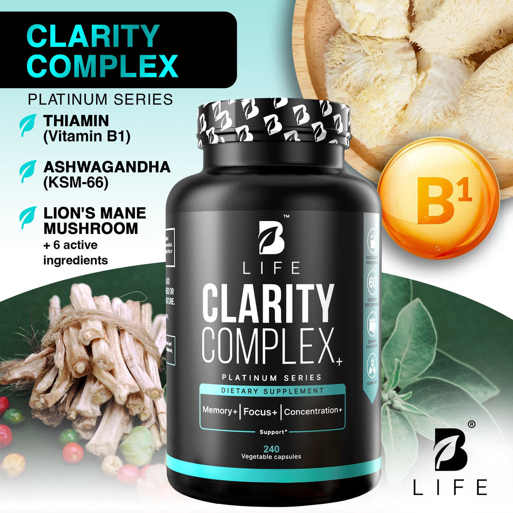B Life Company Lion’s Mane capsules being poured into hand