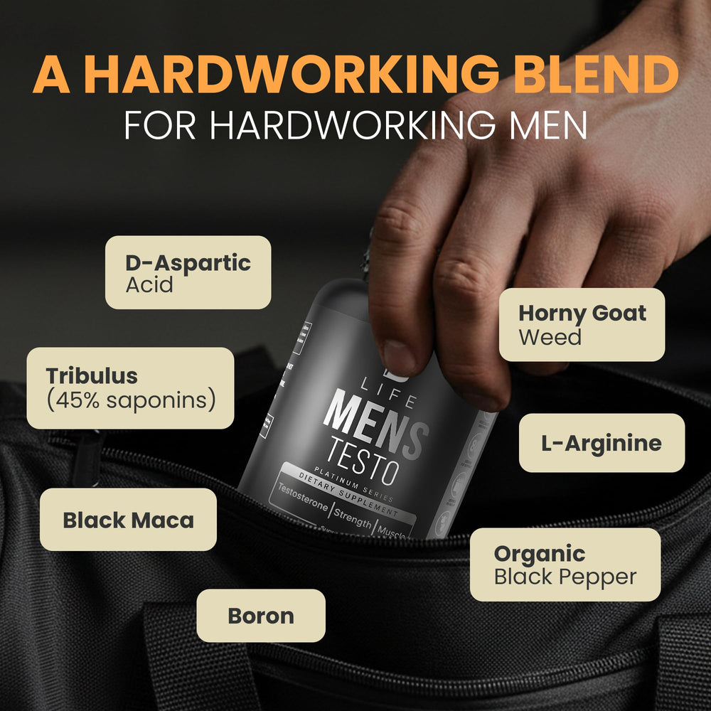 B Life Men’s Testo Black Maca root for natural stamina support