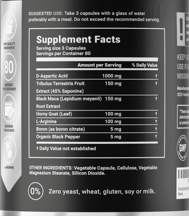 B Life Men’s Testo with Tribulus Terrestris highlighting vitality potential