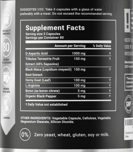 B Life Men’s Testo with Tribulus Terrestris highlighting vitality potential