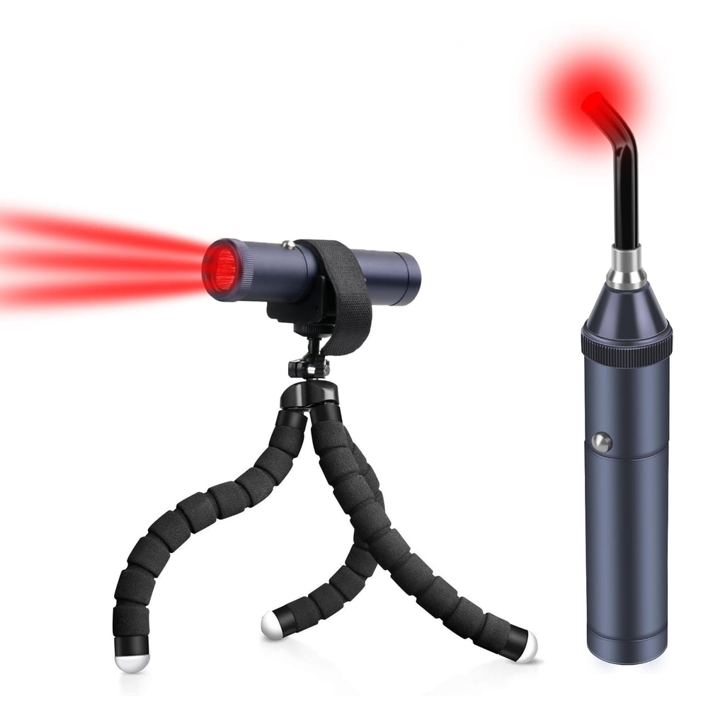 Bliofo infrared red light showing five wavelengths for versatile sessions.
