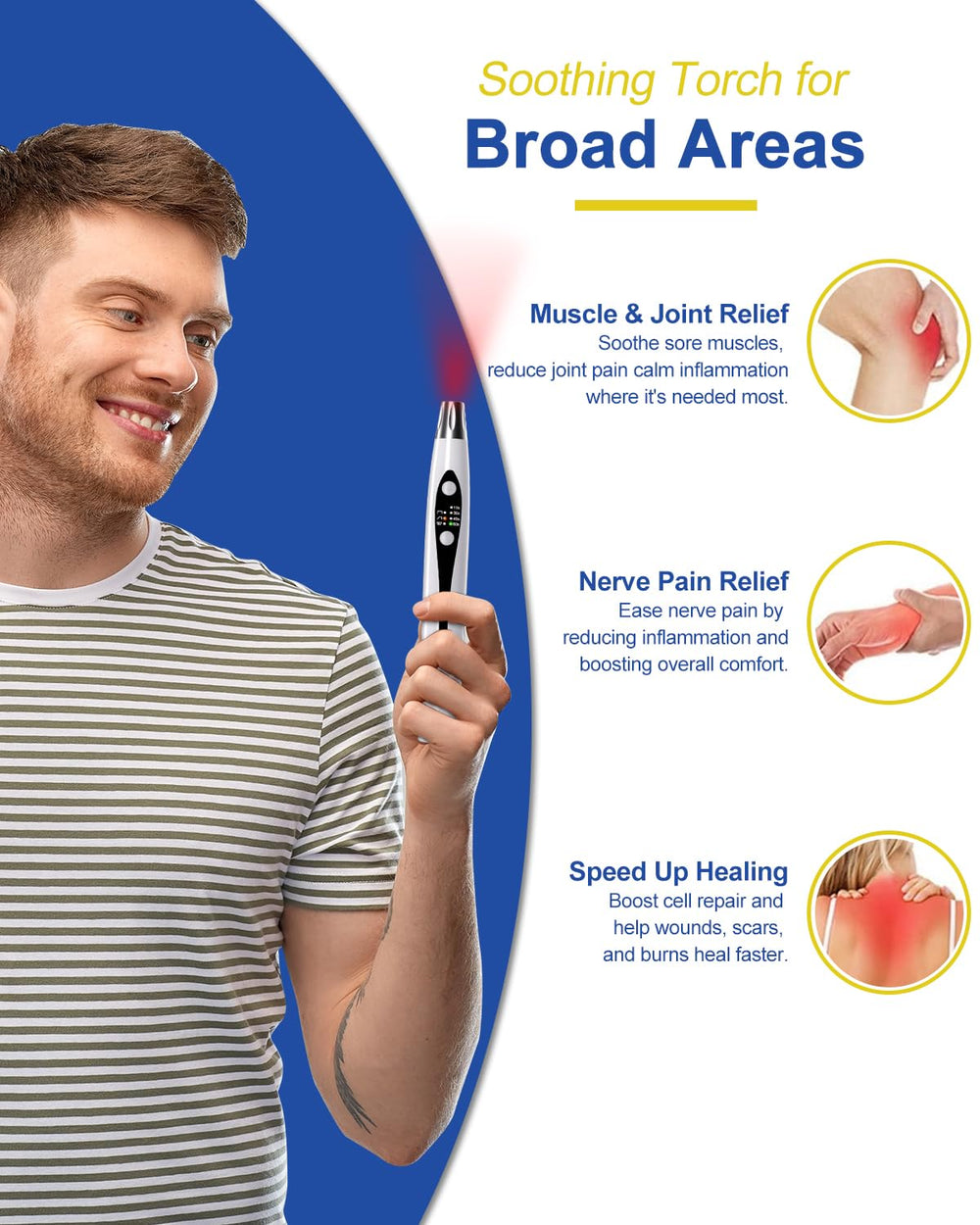 Bliofo wand applied to the nose area for comfortable daily use.