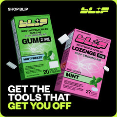 Blip NRT Gum Fruit Freeze dosing-guide image helps plan daily use.