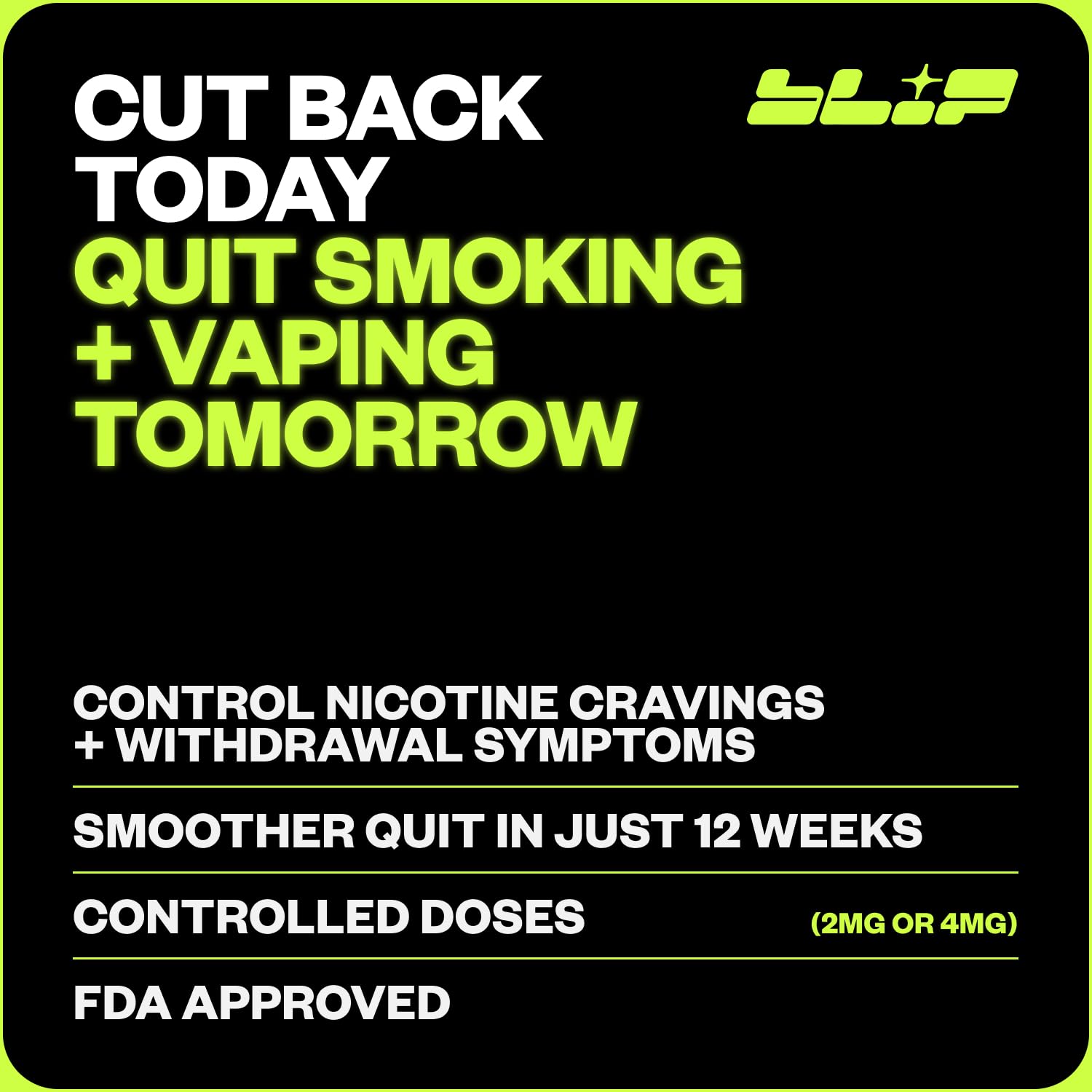 Blip NRT nicotine gum doses arranged in a tray for easy daily use.