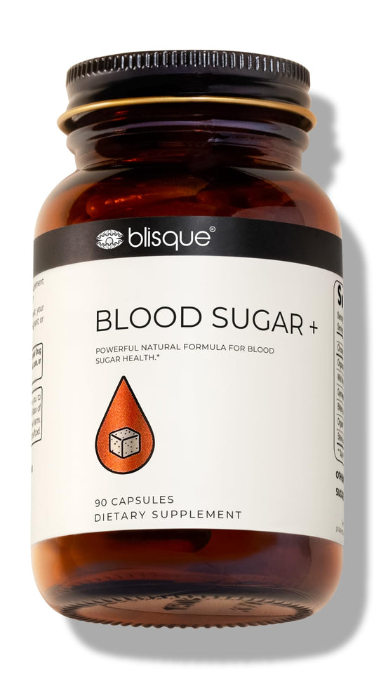 Blisque Blood Sugar bottle with vegan capsules for daily balance