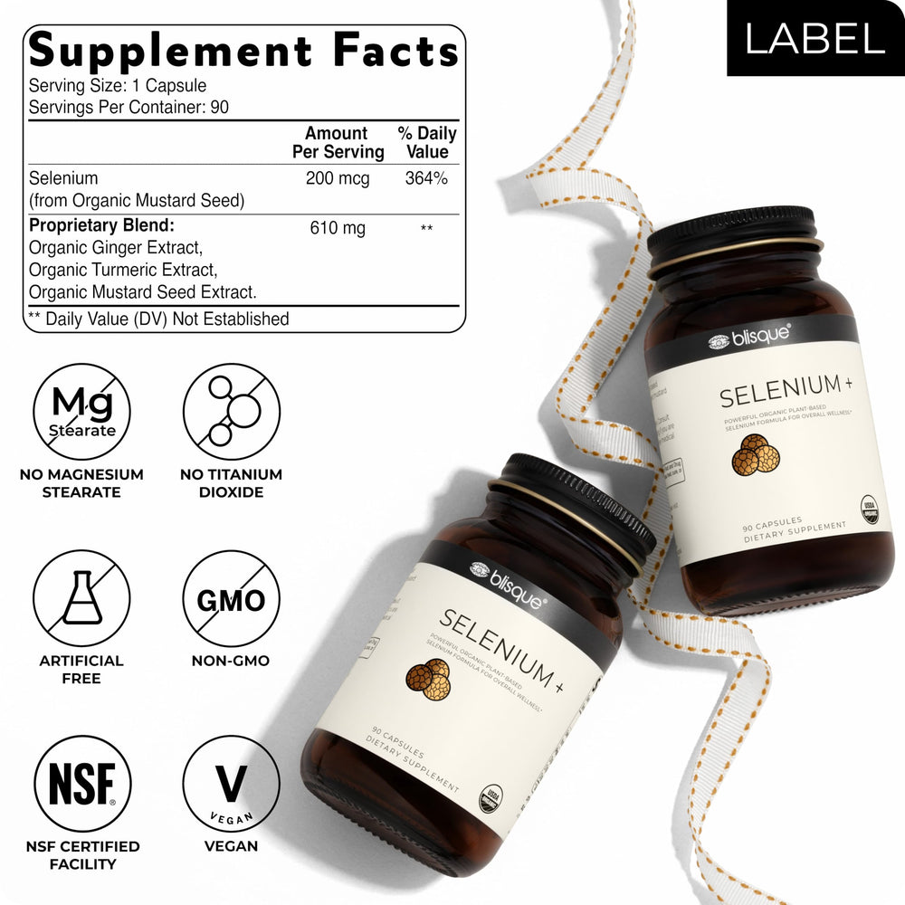 Blisque bottle on kitchen counter conveys everyday supplement routine.