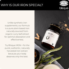 Blisque curry leaf plant-based source visual emphasizing natural origin and aroma