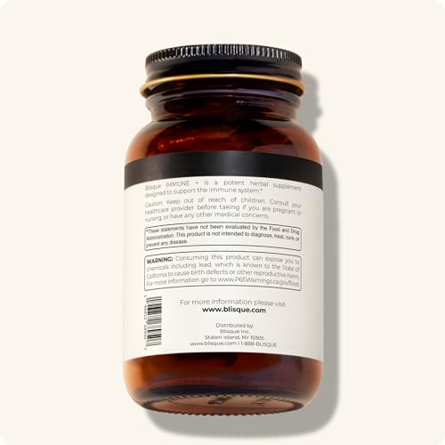 Bottle on wood surface ready for daily use with Blisque Immune +