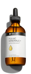 Blisque Fulvic Minerals bottle pour demonstrates mineral-rich hydration for daily energy support.