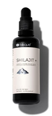 Blisque Himalayan Shilajit resin bottle pour showing mineral-rich energy support.