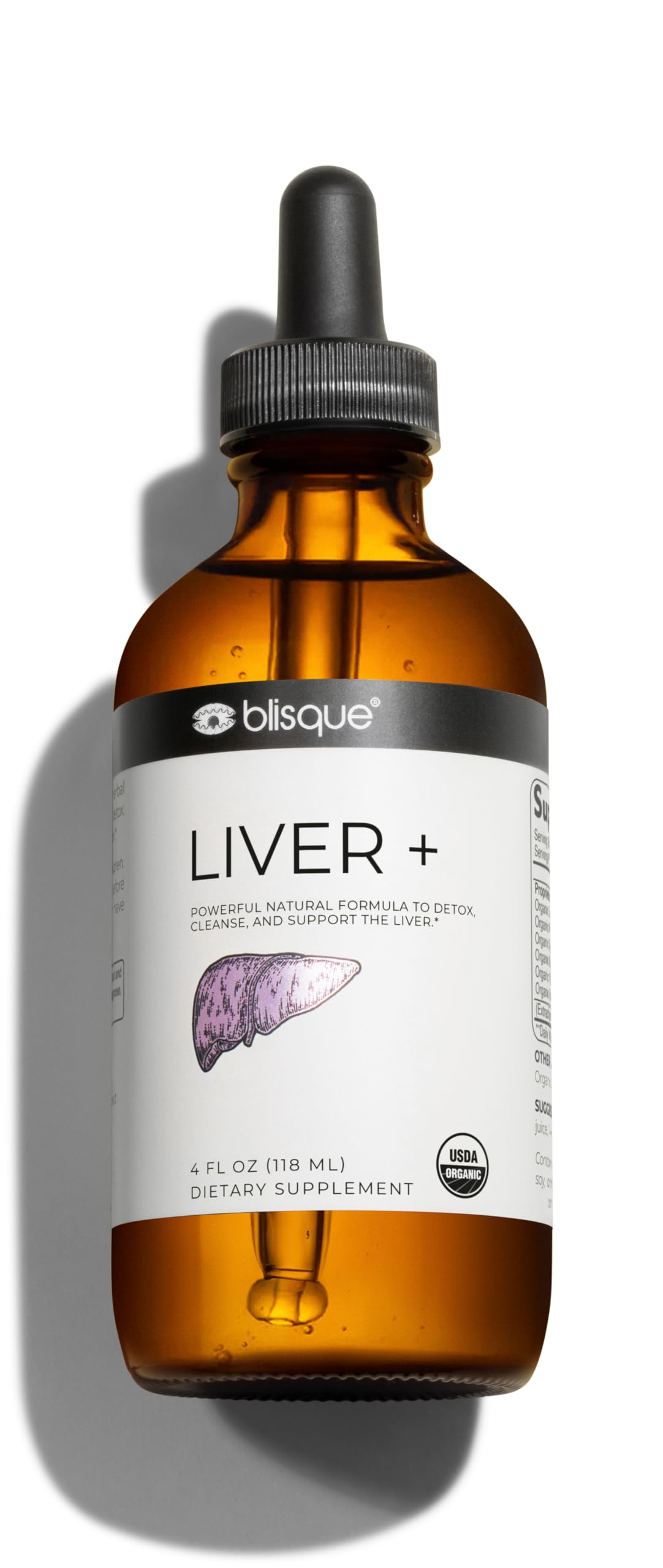 Blisque LIVER+ bottle cap for daily liver support.