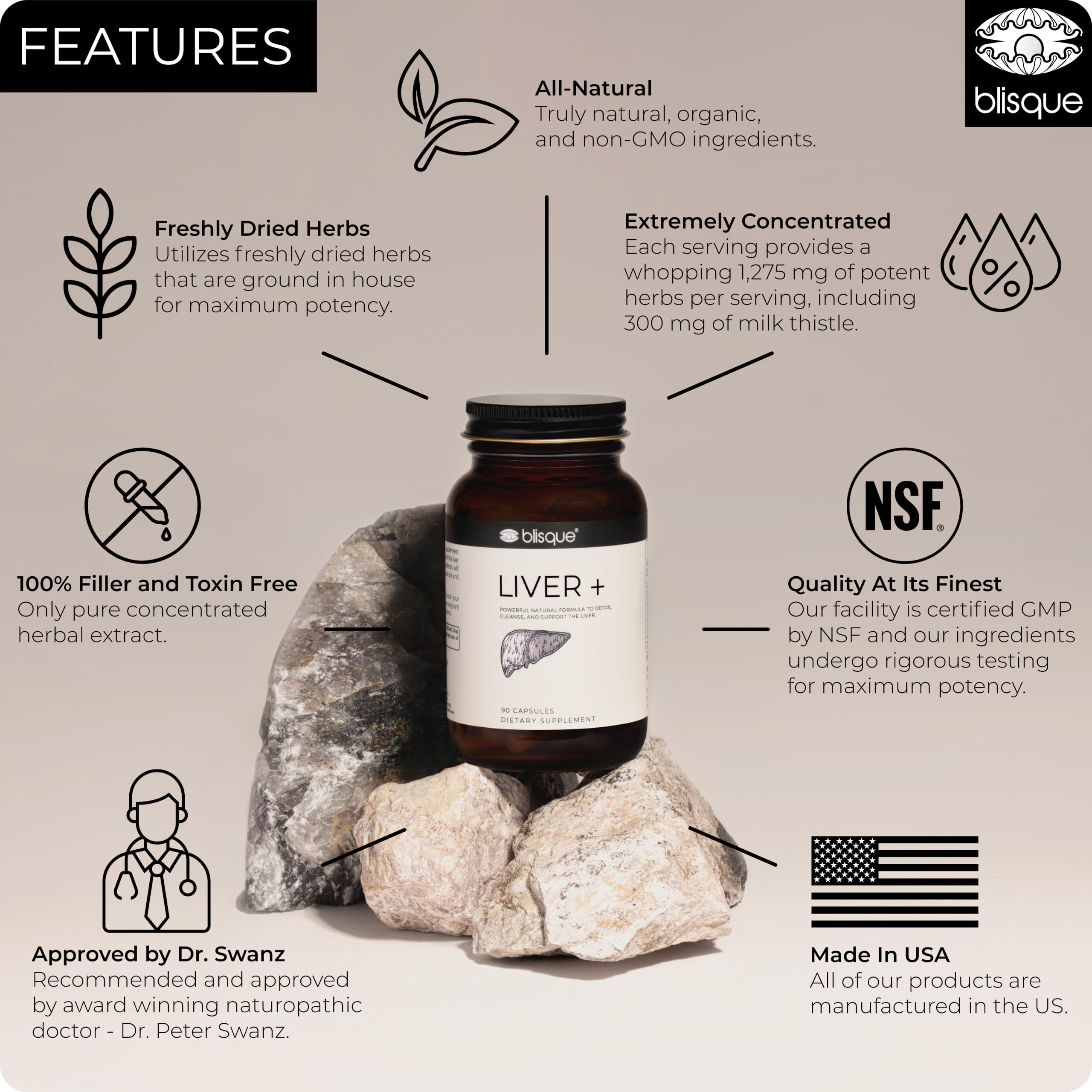 Blisque LIVER+ ingredient milk thistle close-up highlighting natural plant-based care.