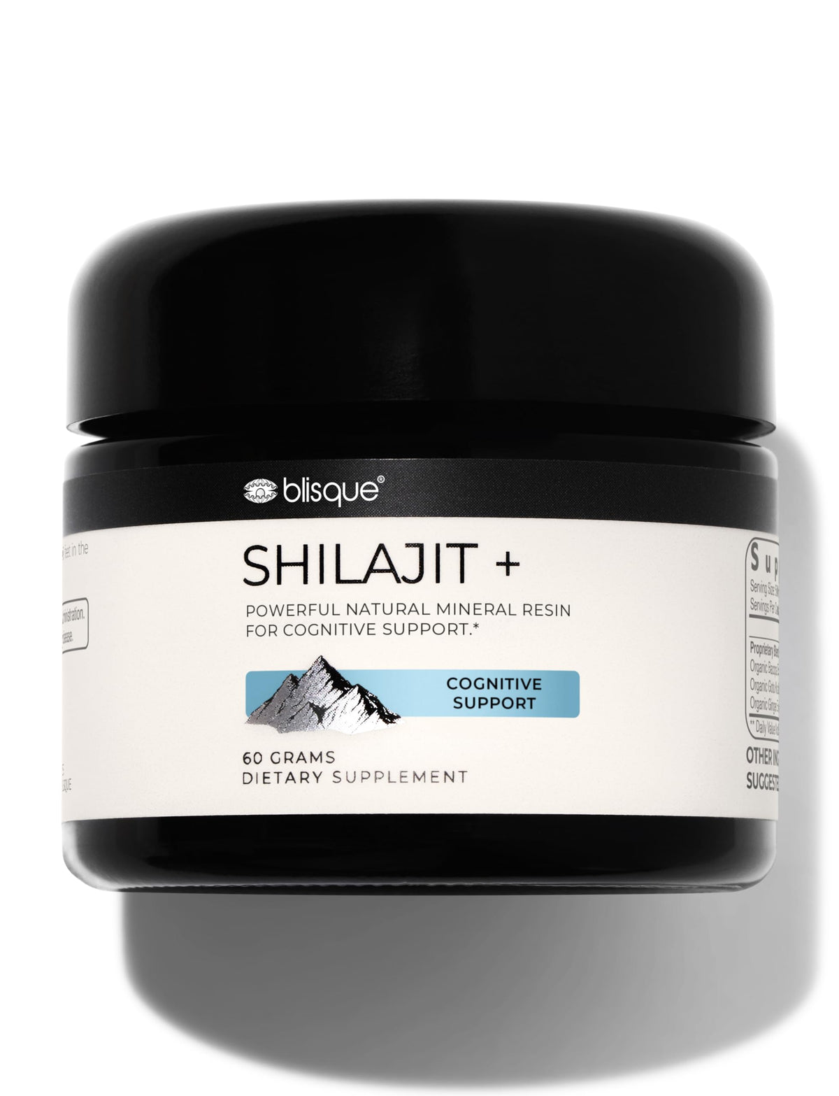 Blisque Shilajit resin bottle showcases authentic Himalayan resin for daily wellness support.