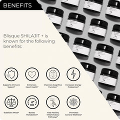 Blisque Shilajit resin packaging on display signals authenticity and quality.
