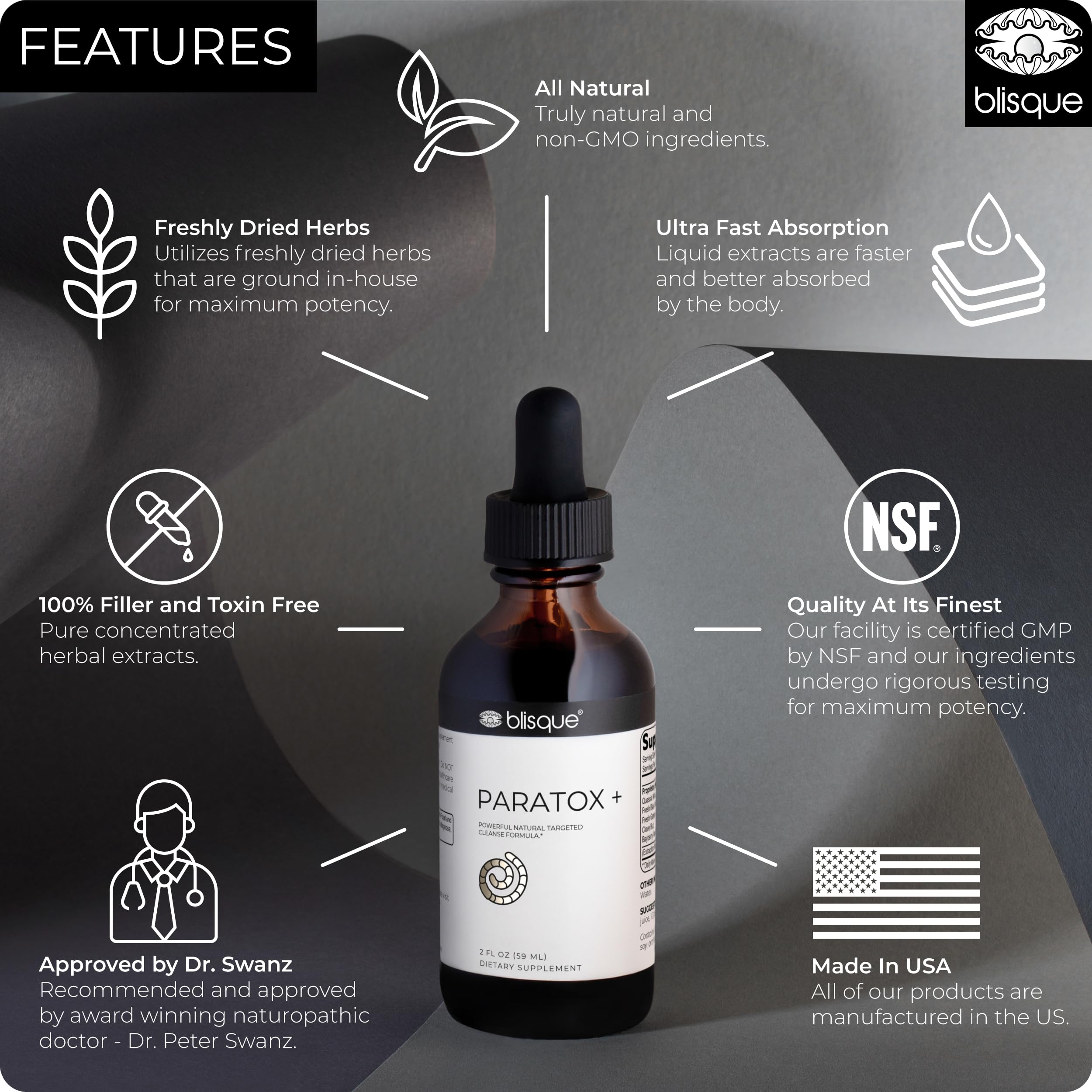 Blisque Targeted Cleanse capsules prepared for gentle digestive support
