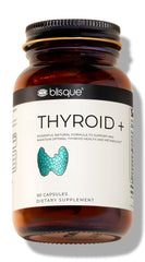 Blisque Thyroid Support bottle with 90 capsules for daily metabolic balance.