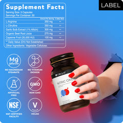 Blisque vegan non-GMO icon signals a clean supplement choice.