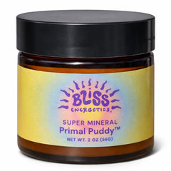 Bliss Energetics Primal Puddy packaging highlights natural, preservative-free formula.