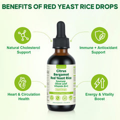 BlissfulAbode Red Yeast Rice Drops pour, easy daily use without pills.