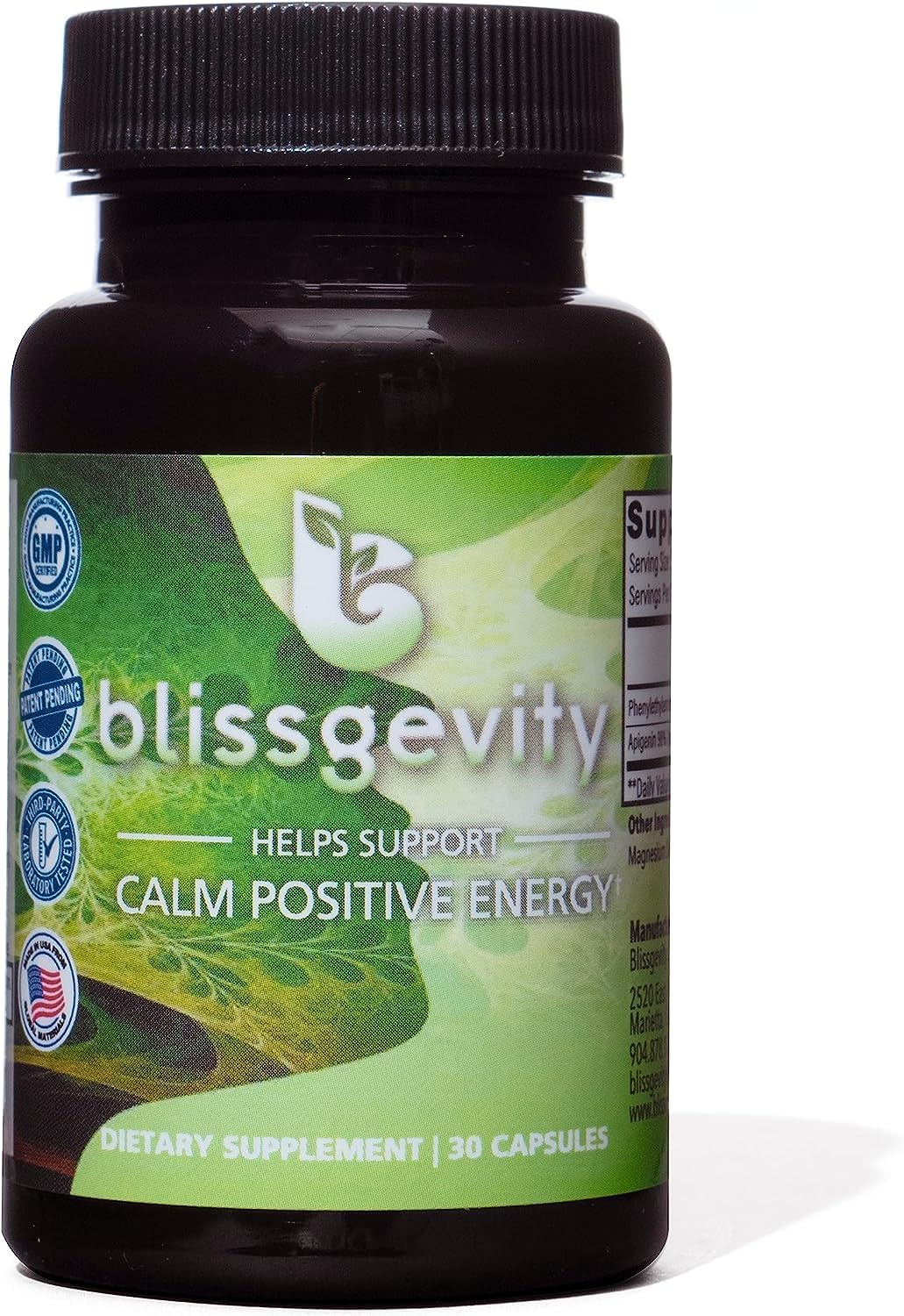Blissgevity intimacy-support bottle emphasizes enhanced social energy and connection.