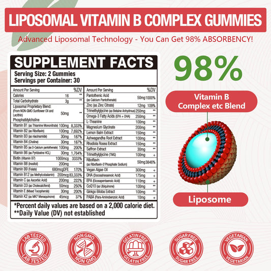 Blivsmlie gummies close-up showing chewy texture and active B vitamins for daily energy.