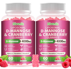 Blivsmlie liposomal D-Mannose gummies bottle closeup for convenient daily wellness support
