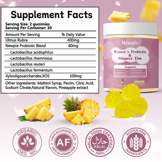 Blltzzz pineapple-flavored probiotic gummies for daily wellness