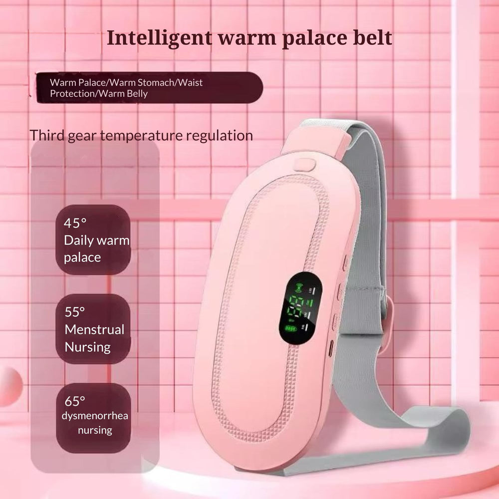 Bloat No More heating pad with contoured belt fit hugs the body for targeted warmth.