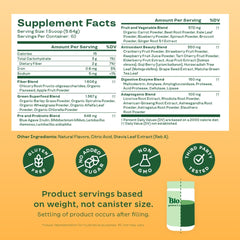 Bloom Nutrition greens powder packaging front showing 60 servings