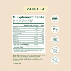 Bloom Nutrition digestive enzymes label highlights efficient nutrient absorption.