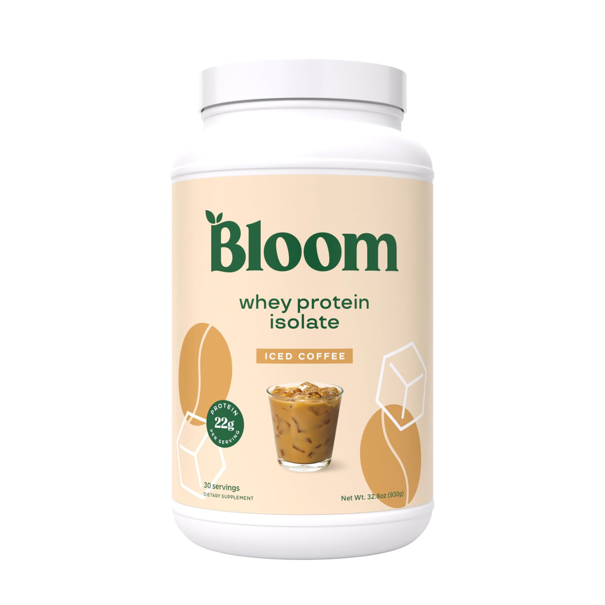 Bloom Nutrition Whey Isolate Iced Coffee pour showcases smooth texture for post-workout recovery.