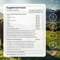 Bloomeo energy and longevity capsules bottle with CoQ10 and amino acids.