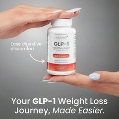 BloomMD ginger root extract capsules highlighting natural digestion support.