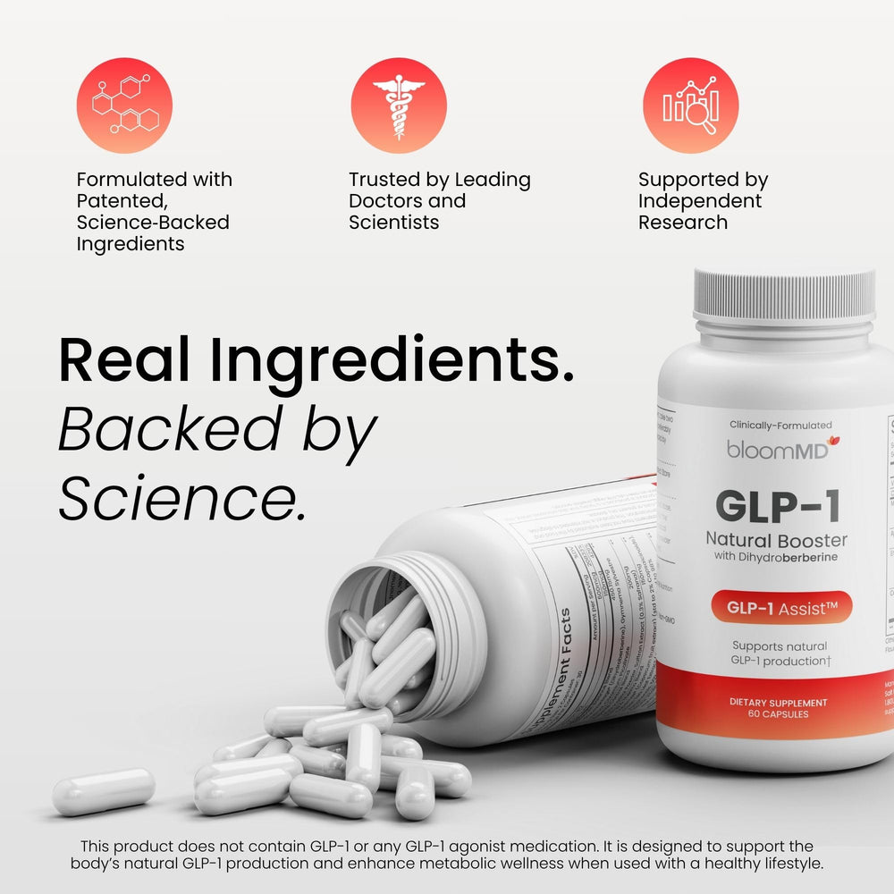 BloomMD GLP-1 usage scene showing simple daily routine with capsules