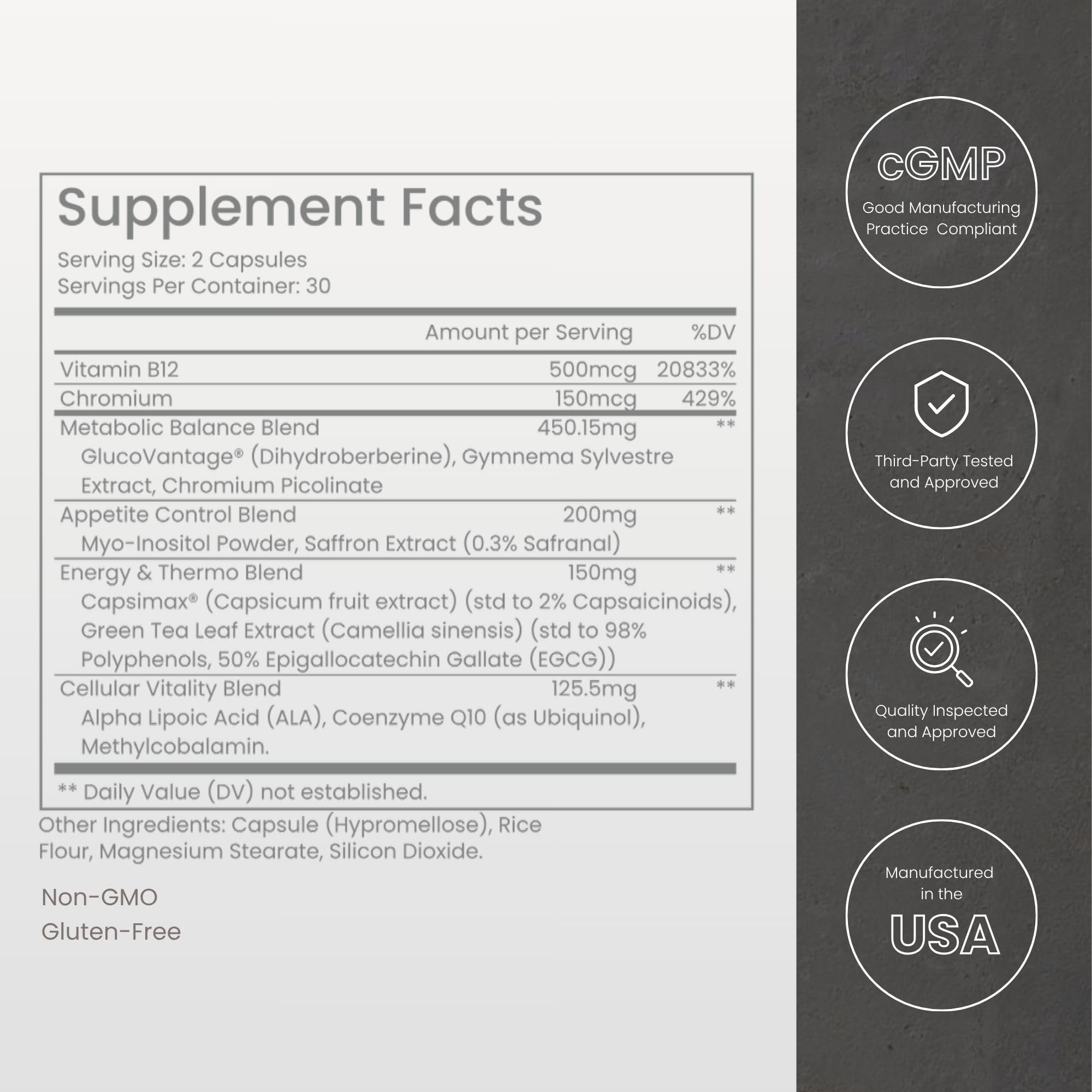 BloomMD GLP-1 vegan-certified GMP facility badge communicates clean manufacturing