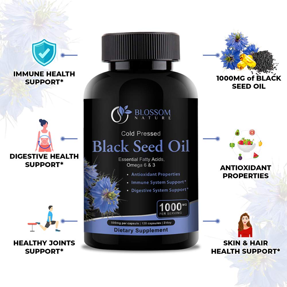 Bottle with water beside the capsules, easy daily intake reminder.