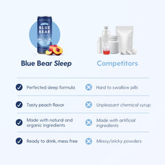 Blue Bear ashwagandha herbs in a calming tea blend