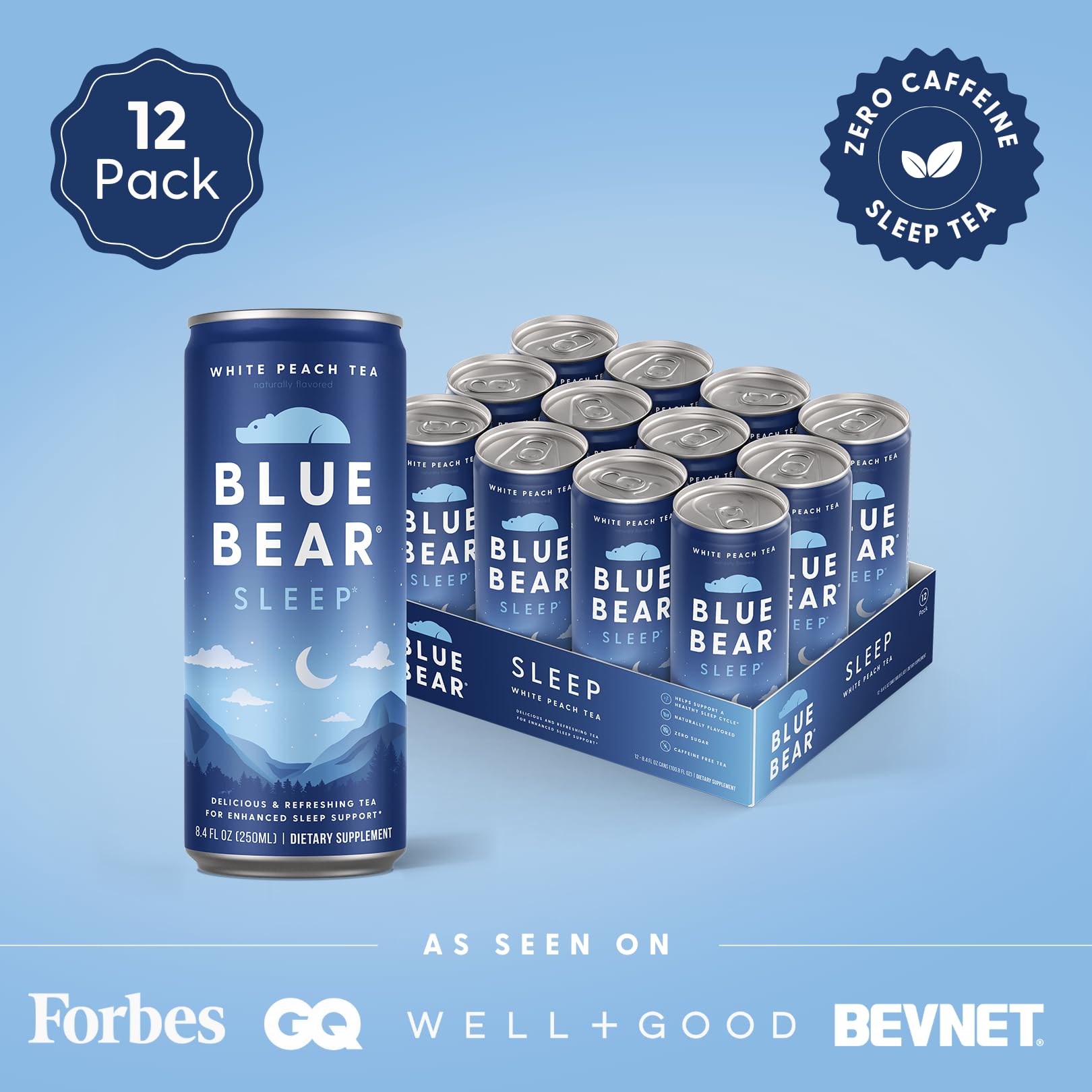 Blue Bear ready-to-drink packaging for convenient use