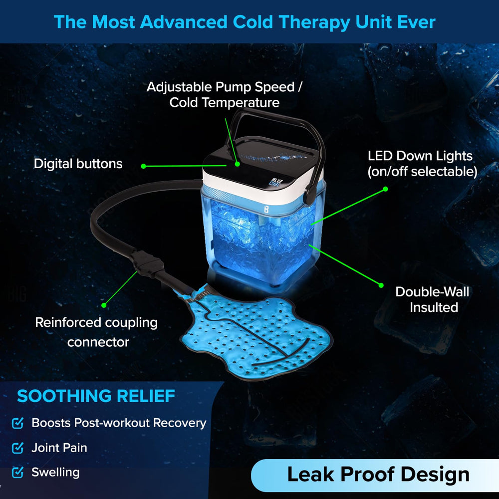 Blue Cube portable quiet design supports recovery sessions anywhere.