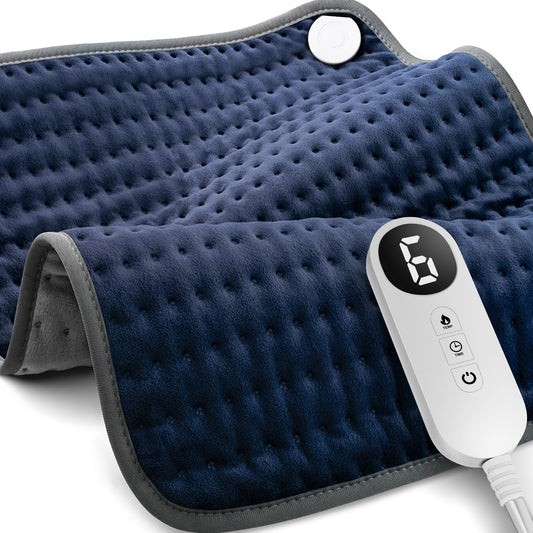 Blue Elf heating pad full body relaxation for soothing comfort while lounging on the couch
