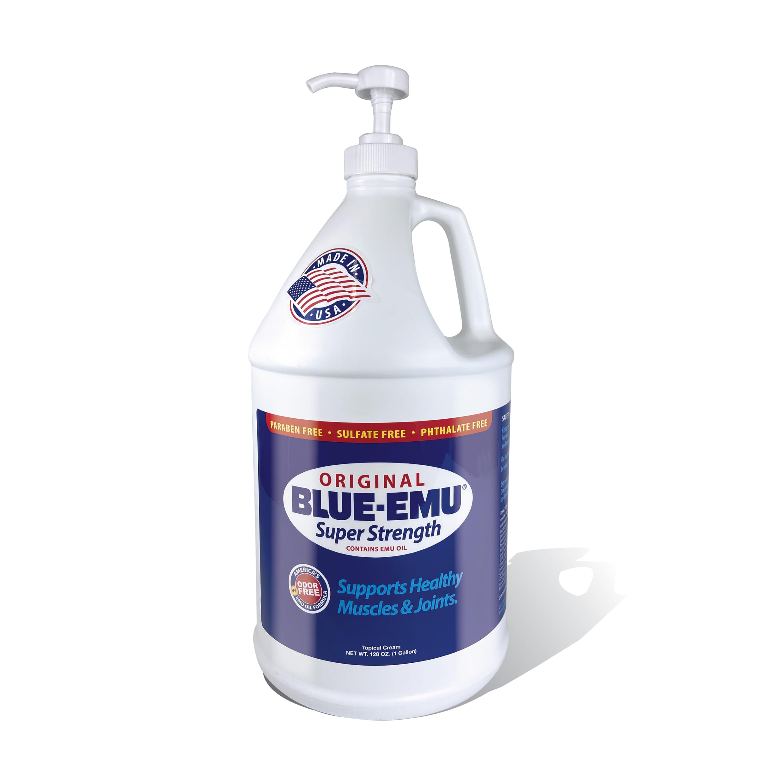 Blue-EMU Original Super Strength Cream bottle front for daily muscle and joint support