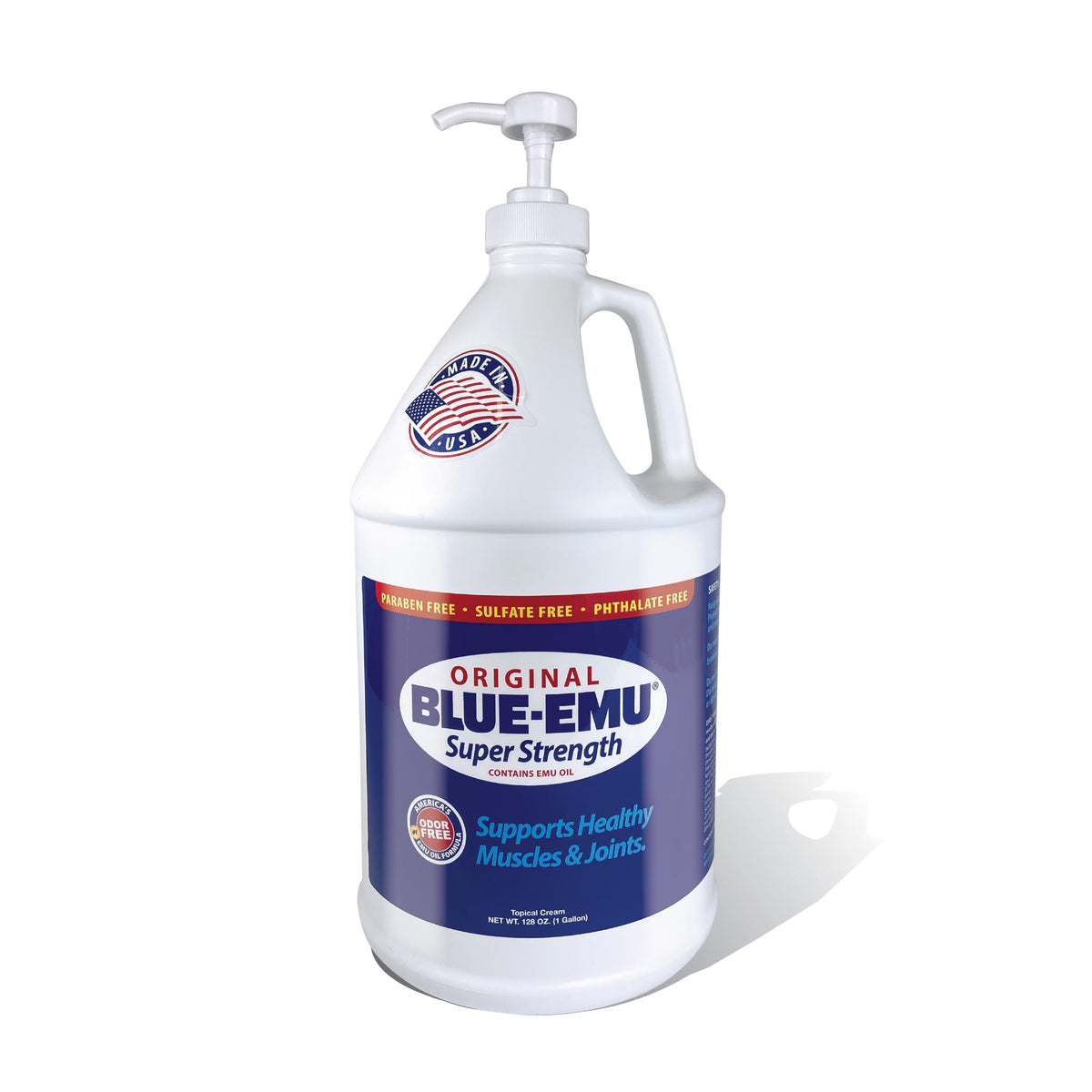 Blue-EMU Original Super Strength Cream bottle front for daily muscle and joint support
