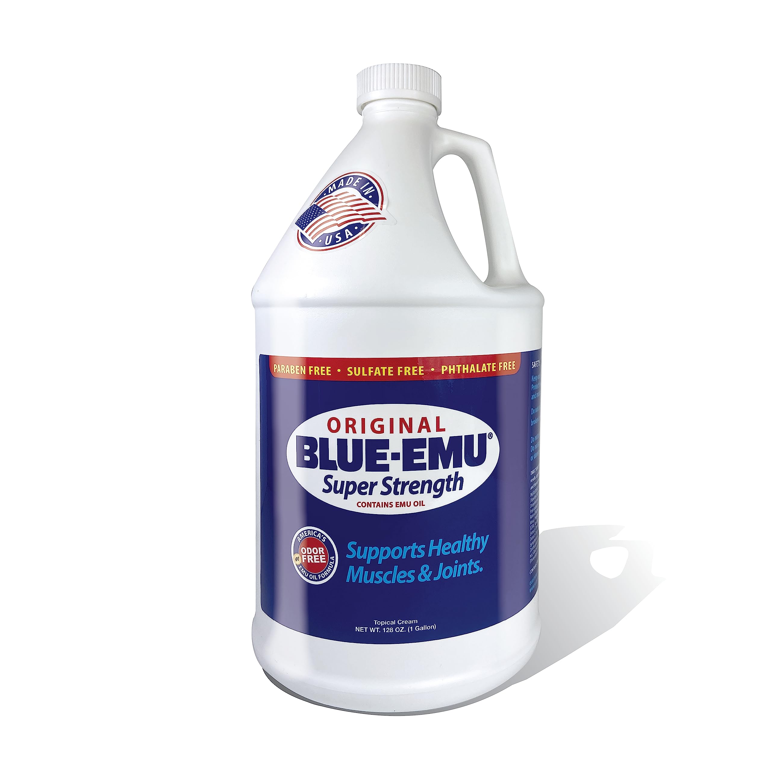 1-gallon BLUE-EMU packaging highlighting long-term value and convenience