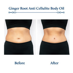 Blue Nectar Ginger Oil anti-cellulite toning visuals suggest improved texture with use.