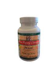Blue Poppy Jin Gui Shen Qi Wan bottle showing traditional herbal capsules for daily support.