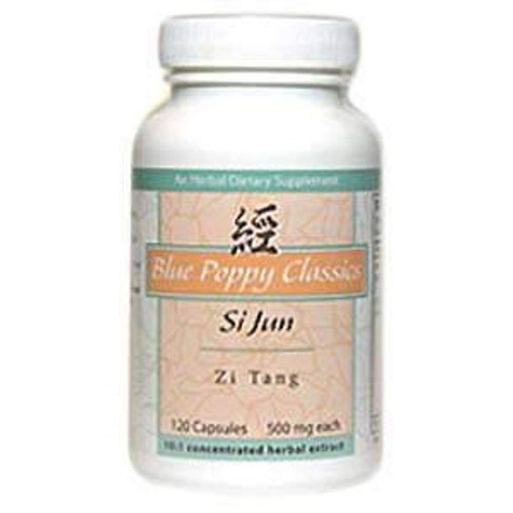 Blue Poppy Si Jun Zi Tang bottle with 120 capsules for daily vitality support