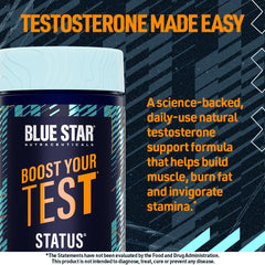 Blue Star Status label detail highlights KSM-66 and ingredients.