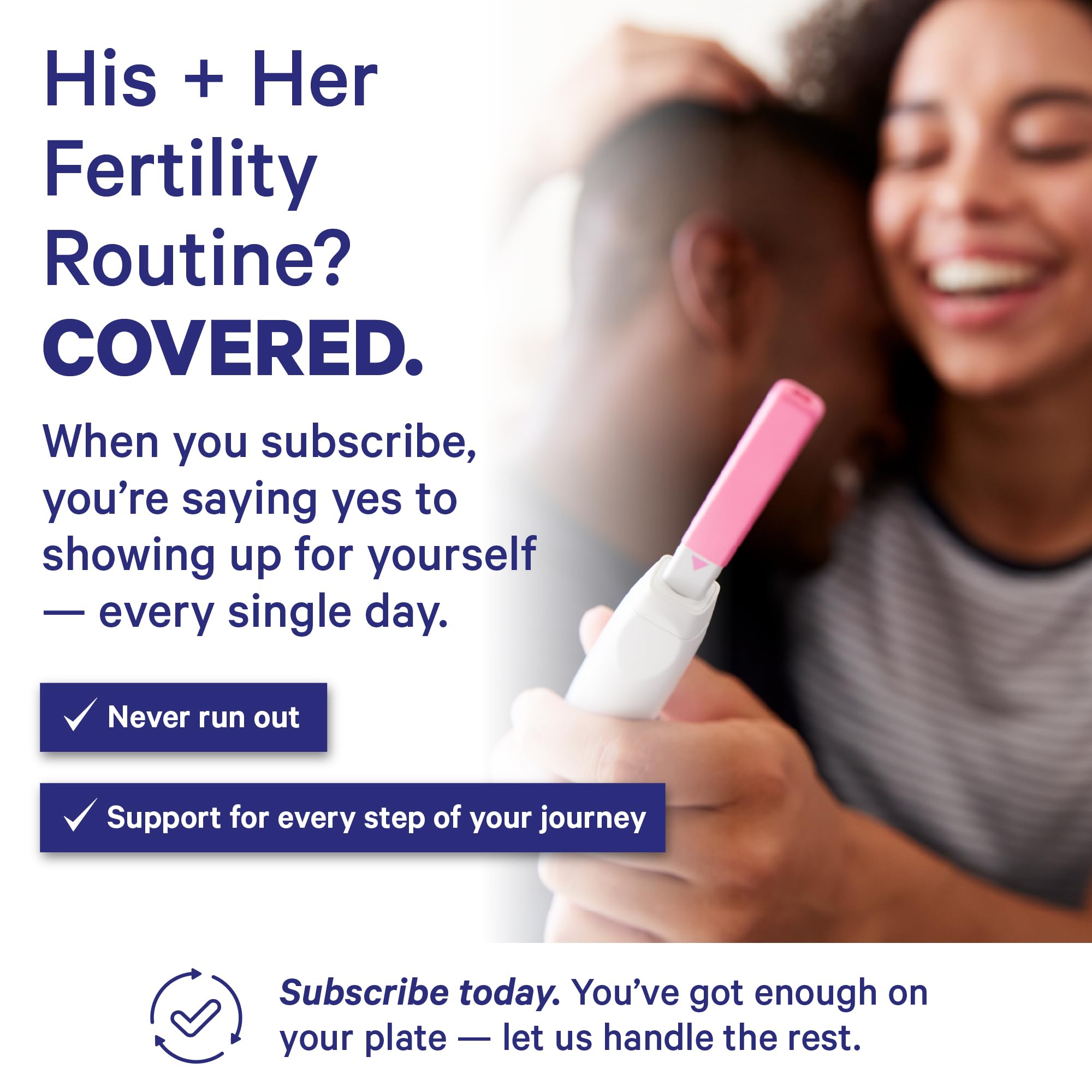 Blue Stork Mens Fertility Supplement packaging designed for easy daily use.