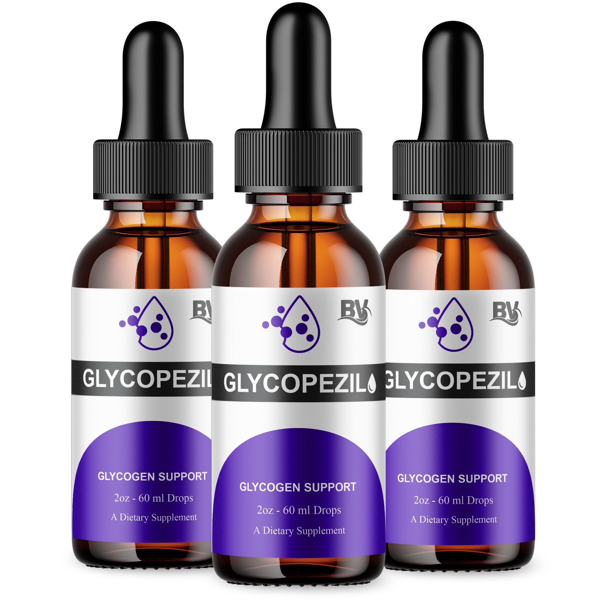 Blue Vibe Glycopezil Drops bottle in amber glass preserves potency for daily use.